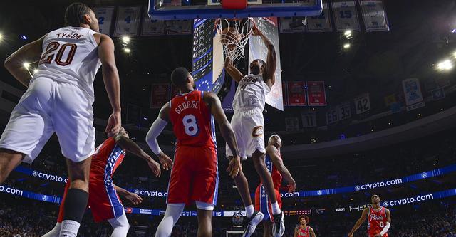 pg试玩-泰森新高39分莫布利扣篮准绝杀 骑士客场险胜76人